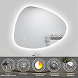 AICA SANITAIRE - Ensemble meubles Salle de Bain 80cm vasque + miroir 3 couleurs lumineux Chêne Wotan - vignette