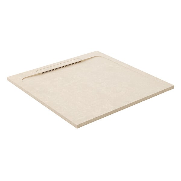 COSYNEO - Receveur de douche en pierre naturelle extra plat à poser 80x80cm - beige marbre - ORIGINE - large