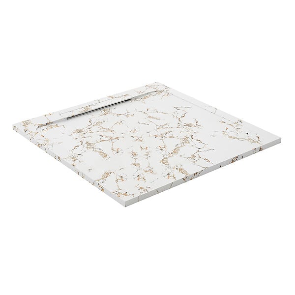 COSYNEO - Receveur de douche en pierre naturelle extra plat à poser 70x70cm - blanc marbre - ORIGINE - large