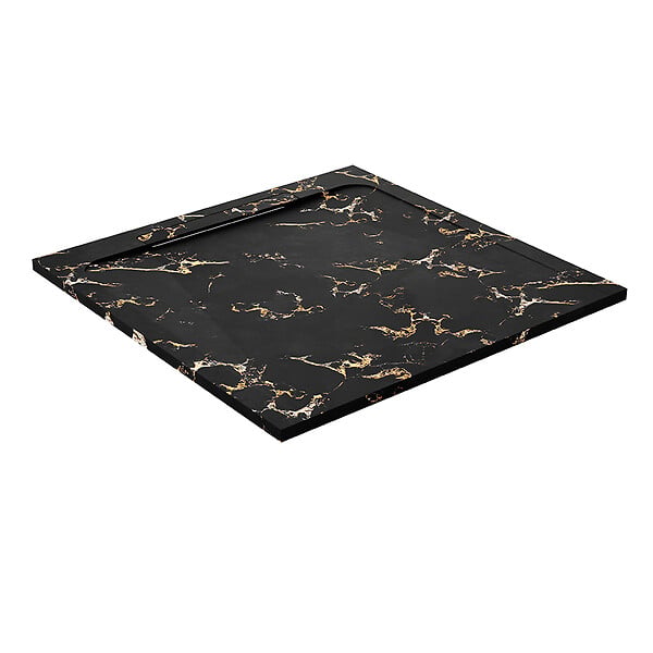 COSYNEO - Receveur de douche en pierre naturelle extra plat à poser 70x70cm - noir marble - ORIGINE - large