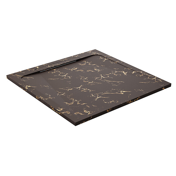 COSYNEO - Receveur de douche en pierre naturelle extra plat à poser 80x80cm - marron marbre - ORIGINE - large