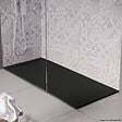 COSYNEO - Receveur de douche en pierre naturelle extra plat à poser 90x110cm - noir - ORIGINE - vignette