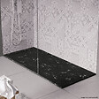 COSYNEO - Receveur de douche en pierre naturelle extra plat à poser 70x120cm - blanc et noir marbre - ORIGINE - vignette