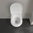 VILLEROY ET BOCH - Pack WC suspendu sans bride  Subway 2.0 + abattant + plaque blanche + bâti Grohe - vignette