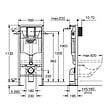 VILLEROY ET BOCH - Pack WC suspendu sans bride  Subway 2.0 + abattant + plaque blanche + bâti Grohe - vignette