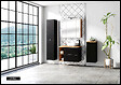 OTITEC - Armoire de salle de bain - 75 cm - Noir Mat - LISOA - vignette