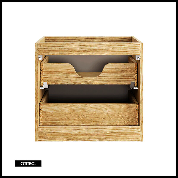 OTITEC - Meuble sous vasque de 60 cm - Beige - 2 tiroirs - SETTA - large