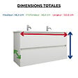 BURGBAD - Pack meuble de salle de bain double vasque 120 cm blanc mat Joline + colonne - vignette