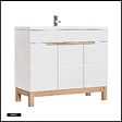 OTITEC - Meuble sous vasque de 100 cm - Blanc - 3 portes - BALI WHITE - vignette
