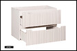 OTITEC - Meuble sous vasque de 80 cm - Cachemire Mat - 2 tiroirs - VOLTA - vignette