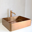 ESSEBAGNO - Manopola mitigeur lavabo haut cuivre brossé marbre - vignette
