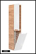 OTITEC - Colonne de salle de bain de 170 cm - Blanc - 2 portes - PASTI WHITE - vignette
