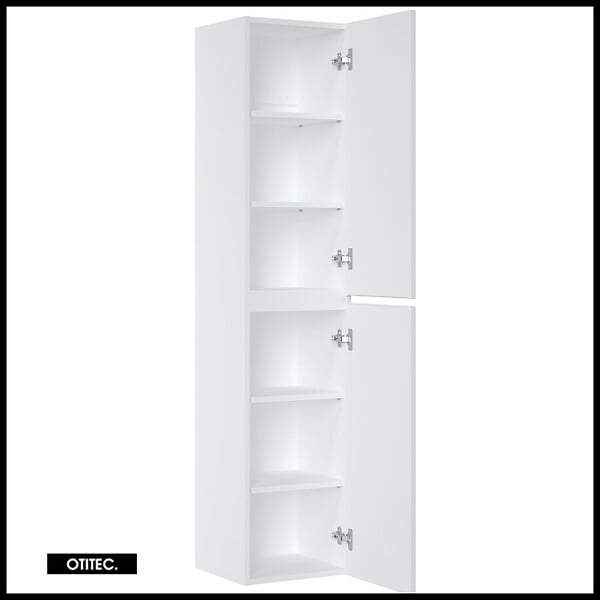 OTITEC - Colonne de salle de bain de 160 cm - Blanc - 2 portes - MINO - large