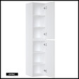 OTITEC - Colonne de salle de bain de 160 cm - Blanc - 2 portes - MINO - vignette