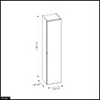 OTITEC - Colonne de salle de bain - 35 x 160 cm - 1 porte - 2 tiroirs - BOLD BLACK - vignette