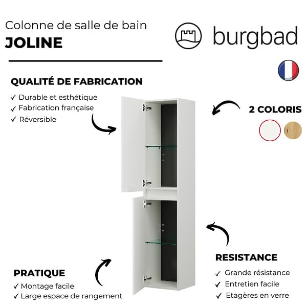 BURGBAD - Colonne de salle de bain Joline - large