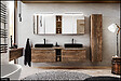 OTITEC - Colonne de salle de bain - 35 x 160 cm - 1 porte - 2 tiroirs - BOLD OAK - vignette