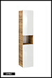 OTITEC - Colonne de salle de bain de 170 cm - Blanc - 2 portes - PASTI WHITE - vignette