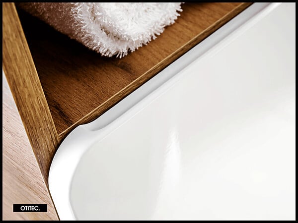 OTITEC - Colonne de salle de bain de 170 cm - Blanc - 2 portes - PASTI WHITE - large