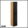 OTITEC - Colonne de salle de bain - 170 cm - Noir - 2 portes - SEA - vignette