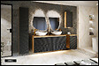 OTITEC - Colonne de salle de bain - 170 cm - Noir - 2 portes - SEA - vignette