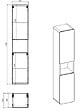 OTITEC - Colonne de salle de bain de 170 cm - Oak - 2 portes - PASTI CRAFT - vignette