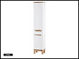 OTITEC - Colonne de salle de bain de 187 cm - Blanc - 2 portes et 1 tiroir - BALI - vignette