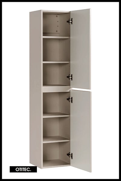 OTITEC - Colonne de salle de bain de 160 cm - Cachemire Mat - 2 portes - MINO - large