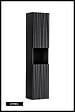 OTITEC - Colonne de salle de bain - 140 cm - Noir - 2 portes - VOLTA - vignette