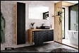 OTITEC - Colonne de salle de bain - 170 cm - Noir - 1 porte - SETTA - vignette