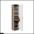 OTITEC - Colonne de salle de bain - 35 x 160 cm - 1 porte - 2 tiroirs - BOLD TAUPE - vignette