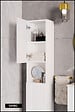 OTITEC - Colonne de salle de bain - 140 cm - Blanc - 2 portes - VOLTA - vignette