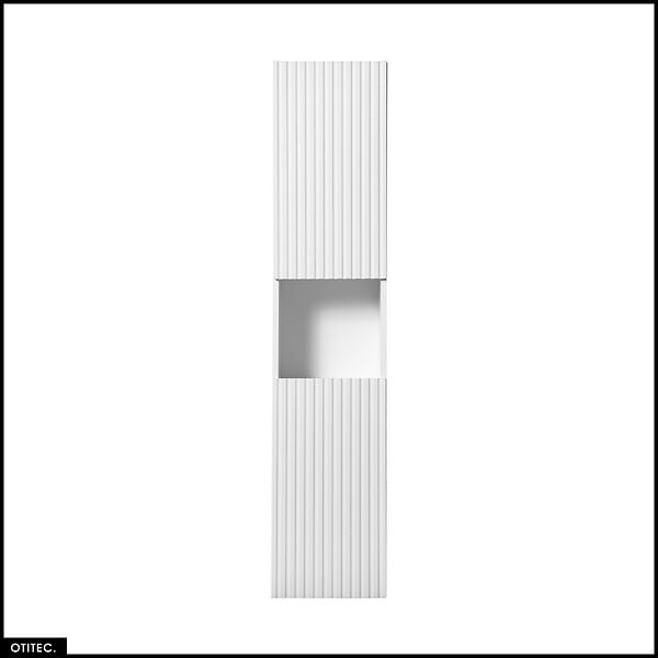 OTITEC - Colonne de salle de bain - 140 cm - Blanc - 2 portes - VOLTA - large