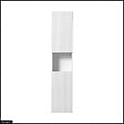 OTITEC - Colonne de salle de bain - 140 cm - Blanc - 2 portes - VOLTA - vignette