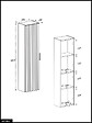 OTITEC - Colonne haute - 35 x 140 cm - 1 porte - Chêne Wotan - WOTANIA - vignette