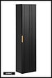 OTITEC - Colonne de salle de bain de 140 cm - Noir - 1 porte - LIVA BLACK - vignette