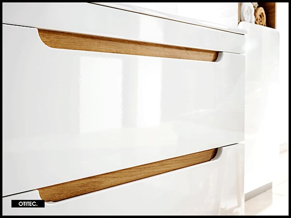 OTITEC - Colonne de salle de bain de 170 cm - Blanc - 2 portes - PASTI WHITE - large