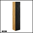 OTITEC - Colonne de salle de bain - 170 cm - Noir - 1 porte - SEA - vignette