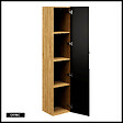OTITEC - Colonne de salle de bain - 170 cm - Noir - 1 porte - SEA - vignette