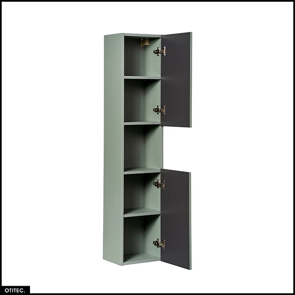OTITEC - Colonne de salle de bain - 30 x 140 cm - 2 portes - ROSEAU - large