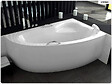BESCO - Baignoire asymétrique - 150 x 100 cm - Droite - avec Tablier - Pieds - Vidage Chrome - NATALIA - vignette