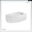 BESCO - Baignoire asymétrique - 170 x 110 cm - Droite - avec Tablier - Pieds - Vidage Chrome - RIMA - vignette