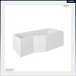 BESCO - Baignoire asymétrique - 150 x 75 cm - Droite - sans Habillage - avec Pieds - Vidage Chrome - INTEGRA - vignette