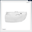 BESCO - Baignoire asymétrique - 150 x 70 cm - Gauche - avec Habillage - Pieds - Poignées - Repose-tête - Vidage Chrome - MILENA PREMIUM - vignette