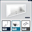 BESCO - Baignoire asymétrique - 170 x 125 cm - Gauche - avec Habillage - Pieds - Vidage Chrome - INTIMA DUO SLIM - vignette