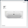 BESCO - Baignoire asymétrique - 160 x 75 cm - Droite - avec Habillage - Pieds - Vidage Chrome - AVITA SLIM - vignette