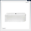 BESCO - Baignoire asymétrique - 180 x 80 cm - Gauche - avec Habillage - Pieds - Vidage Chrome - AVITA - vignette