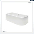BESCO - Baignoire asymétrique - 180 x 80 cm - Gauche - avec Habillage - Pieds - Vidage Chrome - AVITA - vignette