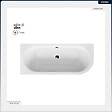 BESCO - Baignoire asymétrique - 180 x 80 cm - Gauche - avec Habillage - Pieds - Vidage Chrome - AVITA SLIM - vignette