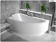 BESCO - Baignoire asymétrique - 140 x 70 cm - Gauche - avec Habillage - Pieds - Vidage Chrome - PRAKTIKA - vignette